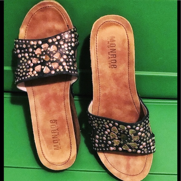 Monroe & Main women’s slip on mule sandals 8.5 - Picture 2 of 4